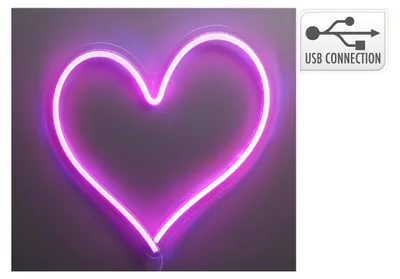 Image de Lampe Néon Coeur Led éclairage Décoratif Tendance Et Romantique - Basics
