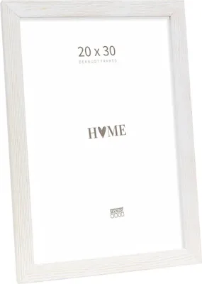 Produktbild von Holzrahmen Deknudt S68VF, weiß, 20x30 cm – mit Alterungseffekt, inklusive Glas und Aufsteller