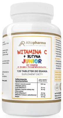 Produktbild von Altopharma Vitamin C + Rutin Junior Orangengeschmack 120 Tabletten