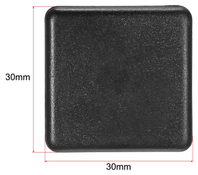 Produktbild von 10 Stš¹ck Standard Kunststoff Vierkant Aluminium Extrusionsendkappe Schwarz 30x30mm