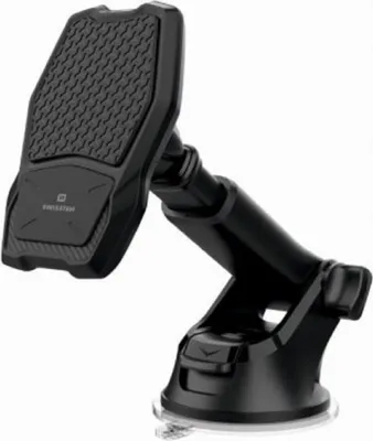 Produktbild von Telefonhalter mit kabellosem Ladegerät (magnetisch, Saugnapf, Teleskop)