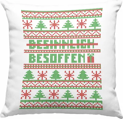 Produktbild von Trendation - Weihnachten Deko-Kissen mit Füllung 40x40 Besinnlich WeihnachtsDeko-Kissen mit Füllung 40x40 WeihnachtsDeko-Kissen mit Füllung 40x40n Lustig Glühwein Becher Geschenk Deko-Kissen mit Füllung 40x40n Weihnachtsmarkt Frauen Männer (Grün)