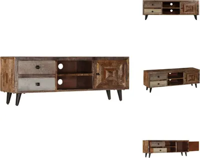 Immagine prodotto di mobile TV vidaXL 118×30×40 cm in legno massiccio di mango - Mobili TV