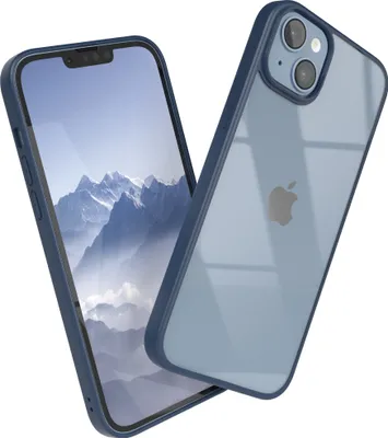 Produktbild von EAZY CASE Clear Hybrid Bumper Hülle für Apple iPhone 14 Plus, Handyhülle stoßfest mit Kameraschutz, Handycase dünn in Blau