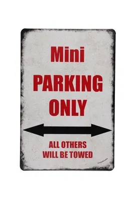 Produktbild von Mini Parking Only Blechschild 20x30 cm Vintage Metallschild