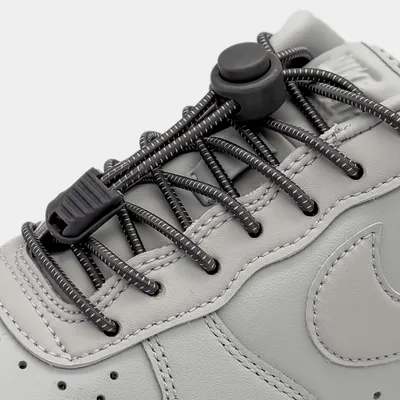 Image de Lacets élastiques sans attacher sans noeud Lacets de chaussures Hommes Femmes On - Gris foncé, 110 cm