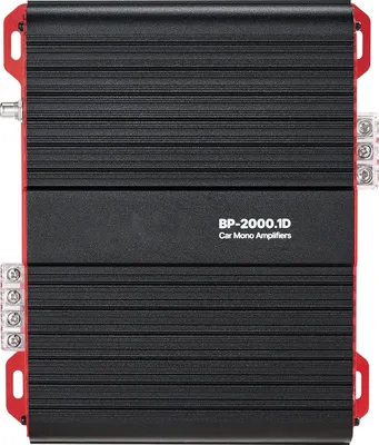 Image de Amplificateur de voiture monobloc SucceBuy 2000 W RMS MAX 1/2/4 ohms, amplificateur audio 1 canal de classe D avec télécommande pour le niveau du subwoofer, le filtre passe-bas et l'ajustement des graves