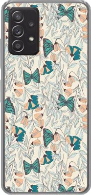 Produktbild von MuchoWow® Handyhülle Schutzhülle Hülle für Telefoonhoesje Samsung Galaxy A33 5G Mädchen - Schmetterling - Blumen - Muster - Mädchen - Kinder - Kind Silikon Softcase Handy Hülle - Kartenhalter