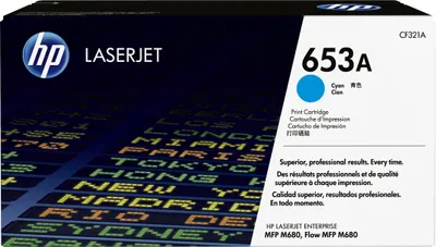 Zdjęcie produktu dla HP 653A oryginalny błękitny toner LaserJet, 16500 stron(y), Cyjan, 1 szt.