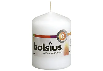 Produktbild von Bolsius Stumpenkerze Weiß 80/58mm