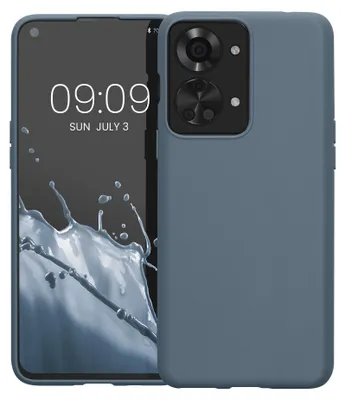 Produktbild von kwmobile Handyhülle für OnePlus Nord 2T 5G Hülle - TPU Case - Kabelloses Laden - Schutzhülle Cover in Dunkler Schiefer