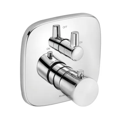 Immagine prodotto di KLUDI AMBA Mitigeur thermostatique encastré pour bain et douche, pour 2 consommateurs, HotStop, chrome, 538300575, 538300575