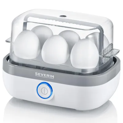 Obrázek produktu pro Severin EK 3164, 6 vajec, Tlačítko, Šedá, Bílá, 420 W, 138 mm, 190 mm
