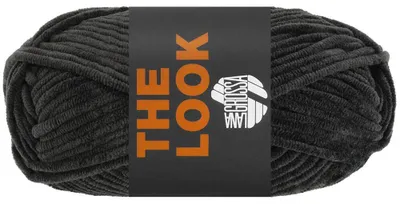 Produktbild von Lana Grossa THE LOOK 100 g samtig weiches und stabiles Chenillegarn 120 m Farbe 013 - Schwarz