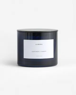Image de Bougie cuir&ambre L