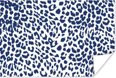 Produktbild von MuchoWow® Poster Panther Druck - Blau - Flecken 180x120 cm - Fotoplakat