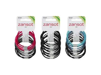 Obrázek produktu pro Zansot 3× elastické gumičky do vlasů, 12 ks, vícebarevné 2