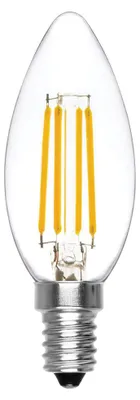 Zdjęcie produktu dla Alcapower Żarówka LED Filament C35 Świeczka E14 6W 810lm 3000K Ciepła Biel - Klasa D, Wysoka Wydajność i Długa Żywotność