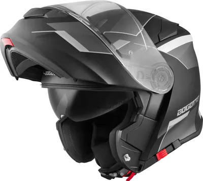 Obrázok produktu pre Prilba Bogotto V271 Delta flip-up, čierna matná/šedá, XS
