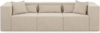 Produktbild von 3-Sitzer Couch Nova - 284x105x76cm modulares Couch fur Wohnzimmer, Beige