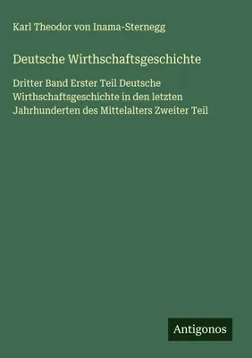 Produktbild von Deutsche Wirthschaftsgeschichte
