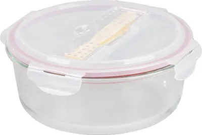 Image de Boîte MagicHome, ronde, 1200 ml, avec couvercle, avec couverts, Clip