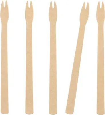 Produktbild von Pommes-Frites-Gabeln, Papier "pure" 13,5 cm braun