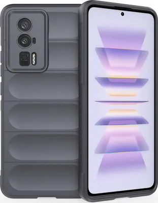 Produktbild von Redmi K60 Pro Hülle, Weich TPU Silikon Stossfest Anti-rutsch Schutzhülle für Xiaomi Redmi K60 / K60 Pro Dunkelgrau