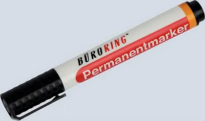 Produktbild von Büroring Permanentmarker, schwarz, Rundspitze 1,5-3mm