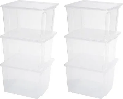 Produktbild von Klare Aufbewahrungsboxen 30L transparent stapelbar