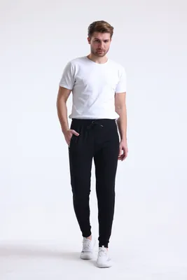 Produktbild von Herren Sweatpants Normalgröße | Kollektion-8600 | Schwarz | L