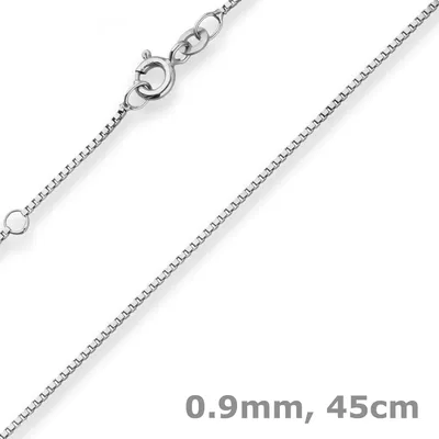 0-9mm-Veneziakette-aus-585-Weißgold-45cm-mit-Zwischenöse