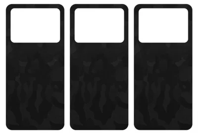 Produktbild von apgo Rückseite Schutzfolie, Skin, kompatibel mit Umidigi G5 Mecha, Hinten Displayschutzfolie aus Vinylfolie, kratzfest, einfache Montage - Schwarzes Tarnmuster