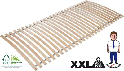 Produktbild von Lamelový rám, bezrámový pojízdný rám 140x200cm, bříza TOP kvalita -XXL, FSC® 100%