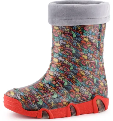 Produktbild von Ladeheid Kinder Mädchen Jungen Gummistiefel gefüttert Swk 201 (Glückliche Kreaturen, 21/22 EU)