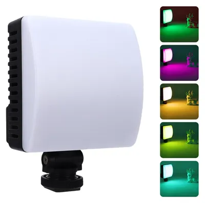 Produktbild von Handy Selfie Licht 360° Vollfarbe RGB 1800K-9000K Stufenlos einstellbares Clip On Fill Licht für Live Streaming