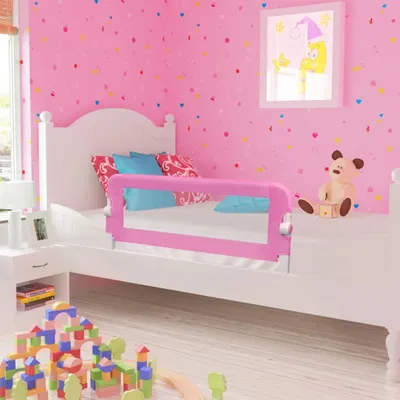 Obrázek produktu pro Maison Exclusive - Dětská zábrana k postýlce růžová 120 x 42 cm polyester