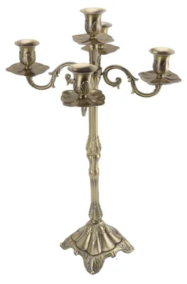 Vintage Kerzenhalter aus Legierung, 65 cm, Bronze, stabil