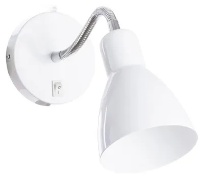 Produktbild von Wandleuchte mit Leselampe und Weißem Lampenschirm