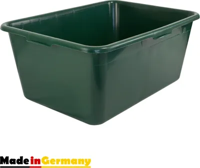 Produktbild von Wildwanne Futterwanne Mörtelwanne Kunststoffwanne Wassertrog Wasserbehälter 90 L Grün Lebensmittelecht Multiwanne Petigi