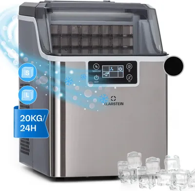 Image de Klarstein Machine a Glacons, Machine à Glacons pour la Maison, Machine a Glacon 3,2 litres, Fonctionnement Rapide, Ice Maker 20kg de Glace, Petits et Grands Glaçons, Machines à Glaçons Autonettoyante