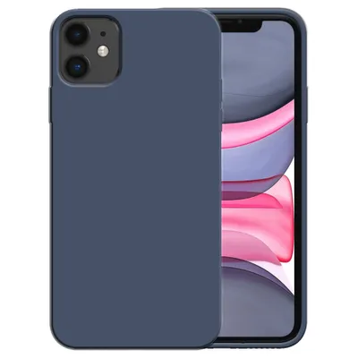 Obrázok produktu pre Smartphonica Silikónové puzdro pre iPhone 11 s mäkkým vnútrom - Tmavo modré