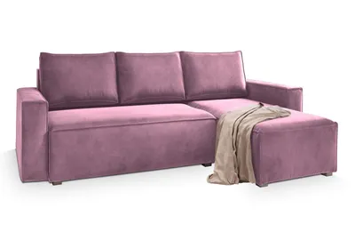 Produktbild von Masseno Ecksofa SILES mit Schlaffunktion L-Form, Sofa mit Bettkasten, Wohnzimmersofa, Couch, Soffa, Bettsofa, Couchgarnitur- Lila, MONOLITH 62
