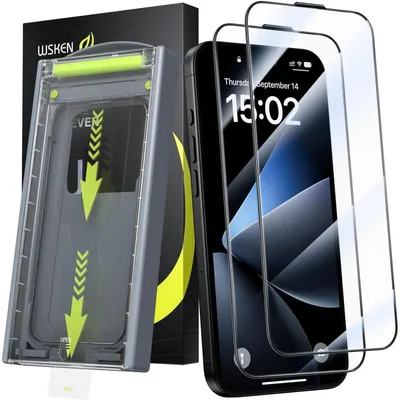 Productafbeelding van Beschermfolie voor iPhone 15 Pro, gehard glas, 9H hardheid, HD-helder, 2 stuks