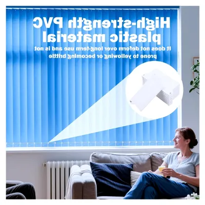 Produktbild von 10 Stück Ersatzteile für Lamellenvorhänge, Schienen für drehbare Lamellen, Gewichte für Lamellenvorhänge, 127 mm/5 Zoll weiße Lamellengewichte für vertikale Jalousien, Gewichte für Vorhang- und Fensterzubehör