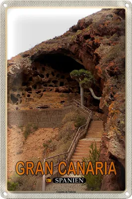 Produktbild von Blechschild Reise 18x12cm Gran Canaria Spanien Cenobio de Valerón