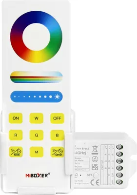 Produktbild von MiBoxer FUT043A+ 3-in-1 LED-Controller Set – 2,4 GHz Steuerung für RGB, RGBW  und  RGB+CCT LED-Streifen