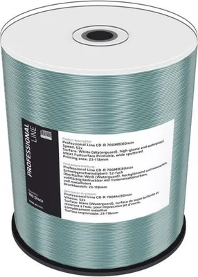 Produktbild von MediaRange CD-R 700MB 100pcs Waterguard weiß wasserfest