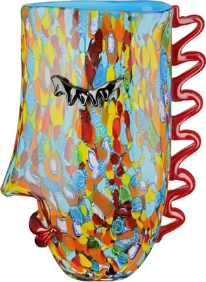 Produktbild von Casablanca by Gilde Glasart Design-Vase Froozen durchgefärbt, handgearbeitet H. 30 cm,39867