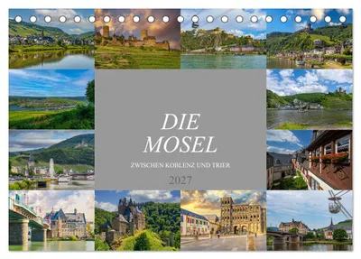 Produktbild von Die Mosel zwischen Koblenz und Trier (Tischkalender 2027 DIN A5 quer), CALVENDO Monatskalender
